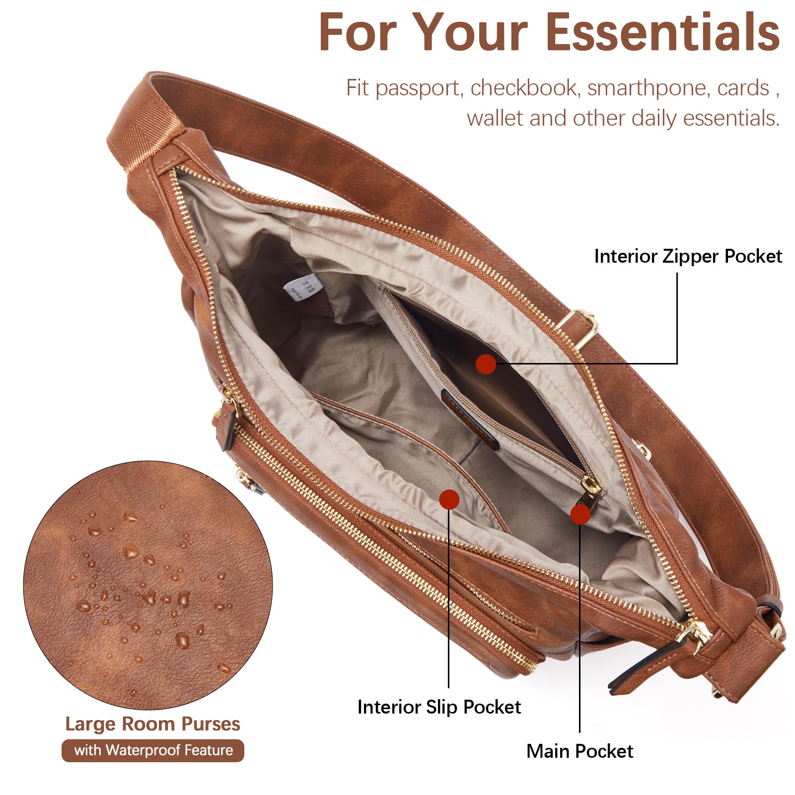 Multi Pocket Shoulder Bag - Stay Organized and Chic | Bostanten – BOSTANTEN
