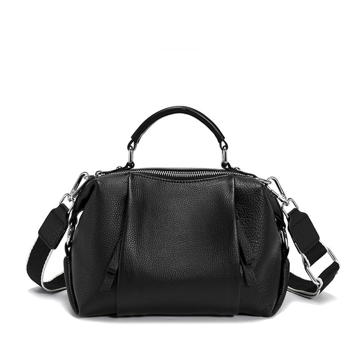 Nevin Genuine Leather Relaxed Boston Handbag