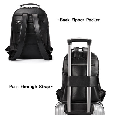 Nombongo Leather Backpack — Black