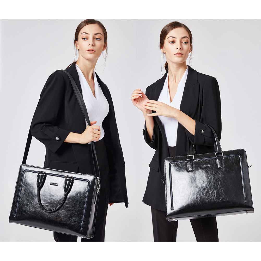 Designer Leather Briefcase - 16‘’ Laptop