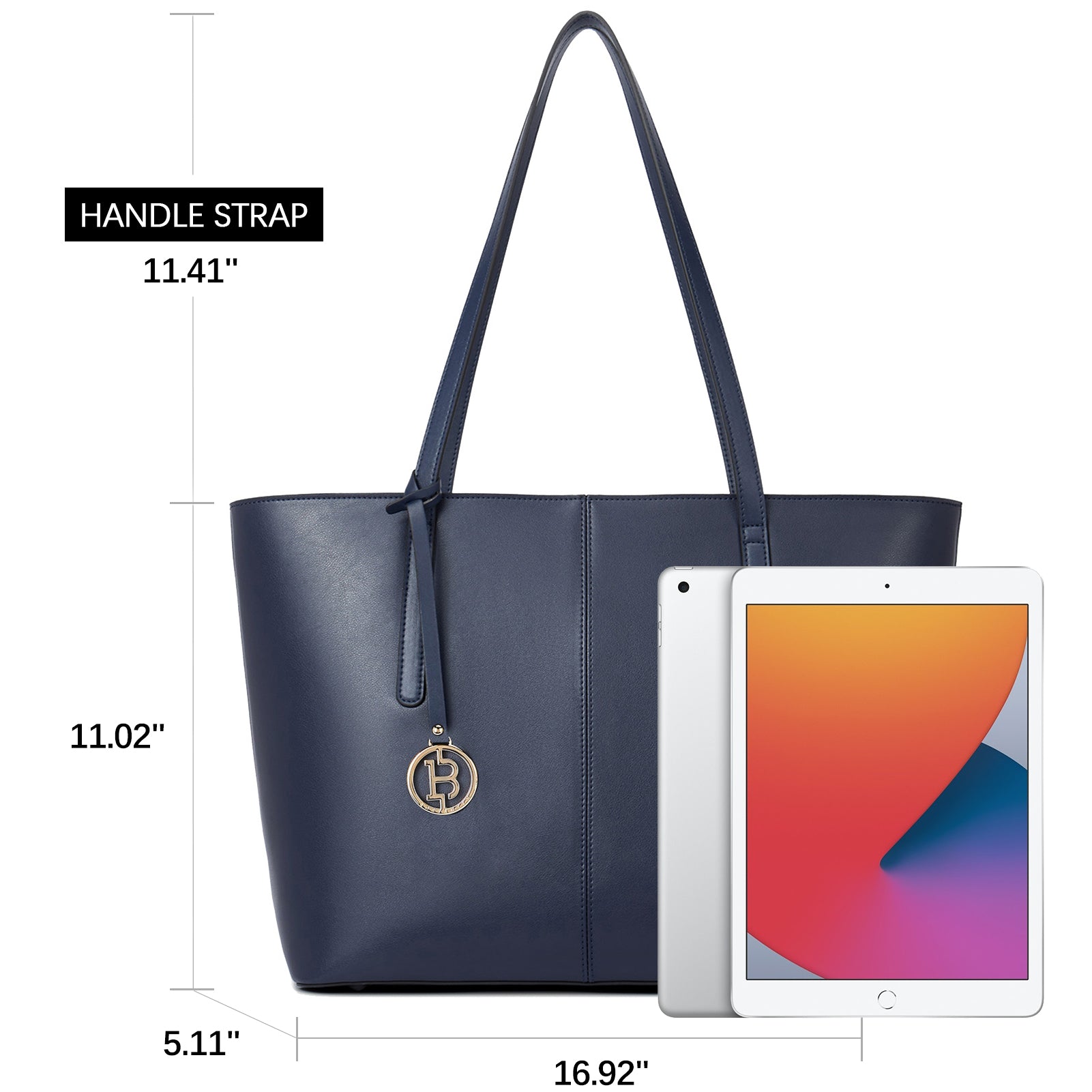 Carol Leather Work Tote 16'' – BOSTANTEN