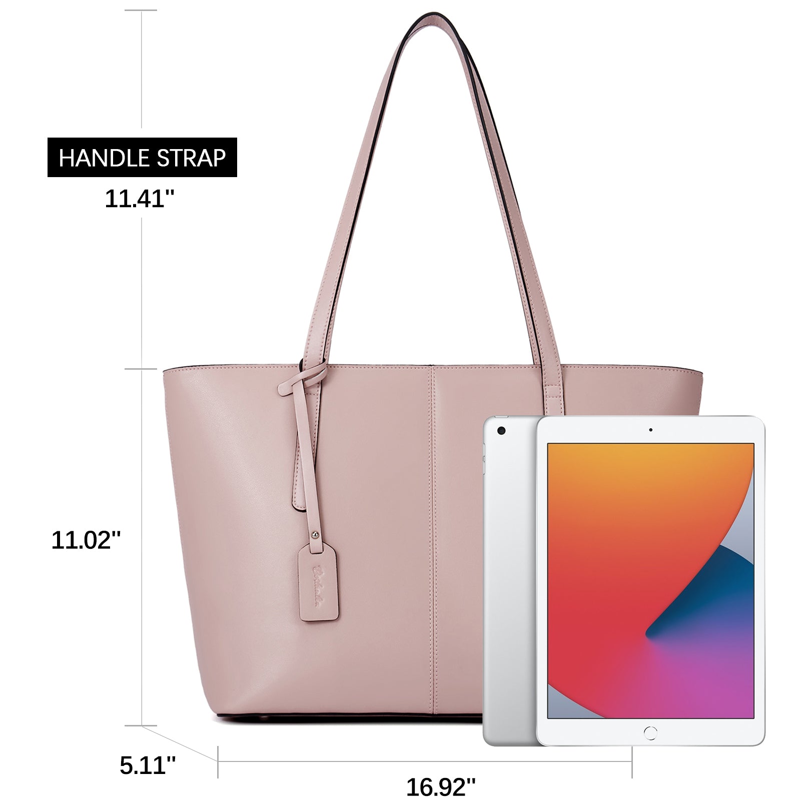 Carol Leather Work Tote 16'' – BOSTANTEN