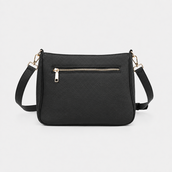 Turn Lock Flap Messenger Crossbody - Pebbled Leather