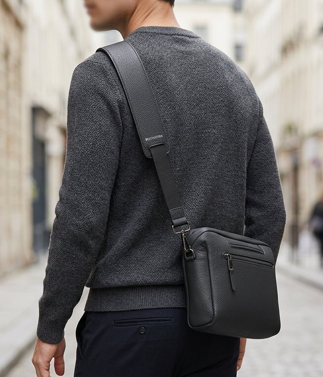 Apex Organizer Pack | Pebbled Leather Tech Crossbody