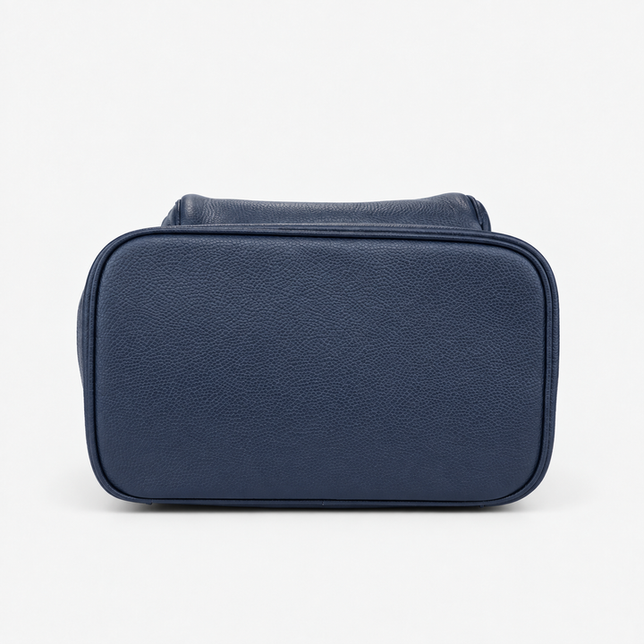 Pebbled Leather Flap Drawstring Backpack - Fits 11" iPad