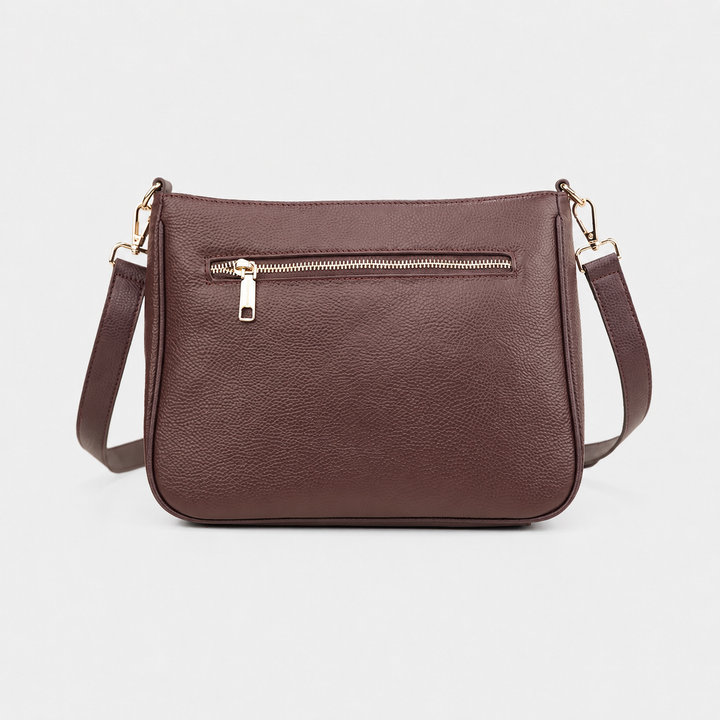 Turn Lock Flap Messenger Crossbody - Pebbled Leather