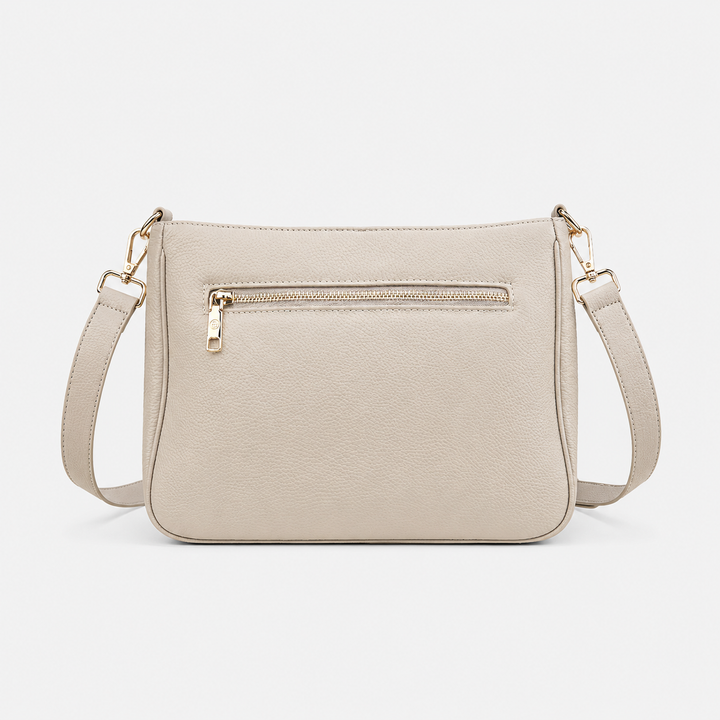 Turn Lock Flap Messenger Crossbody - Pebbled Leather