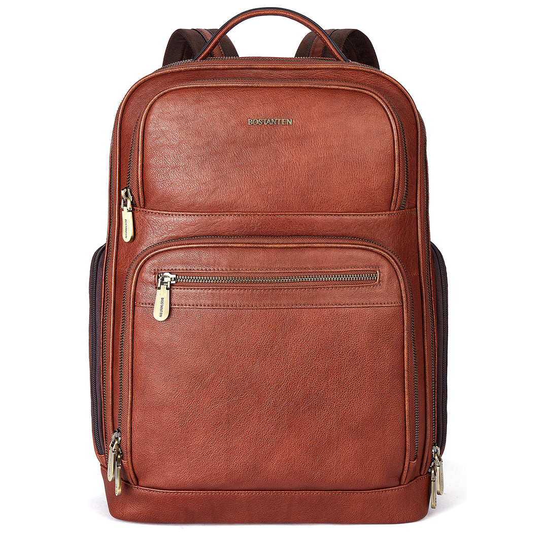 Stylish and Practical 15.6 Inch Leather Laptop Backpack - Black Stylish and Practical 15.6 Inch Leather Laptop Backpack - Black