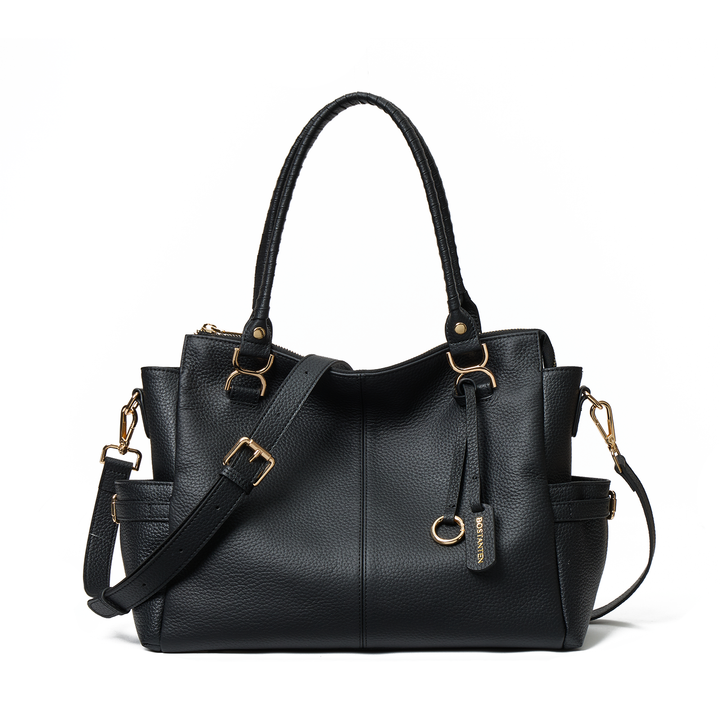 Nevin Genuine Pebbled Leather Everyday Carryall Tote