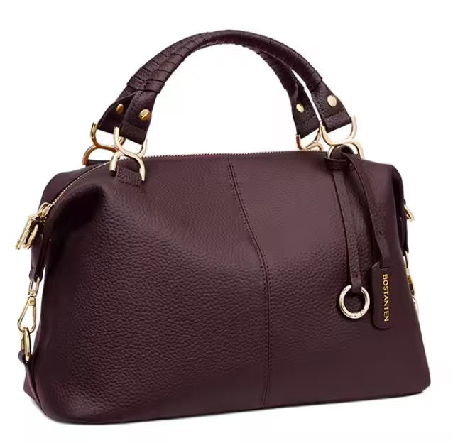 Nevin Genuine Leather Boston Handbag