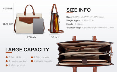 Mizuki Modern-Style Leather Briefcase — Bostanten – BOSTANTEN