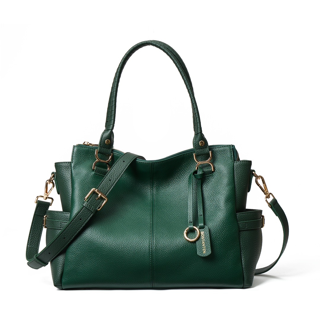 Nevin Genuine Pebbled Leather Everyday Carryall Tote