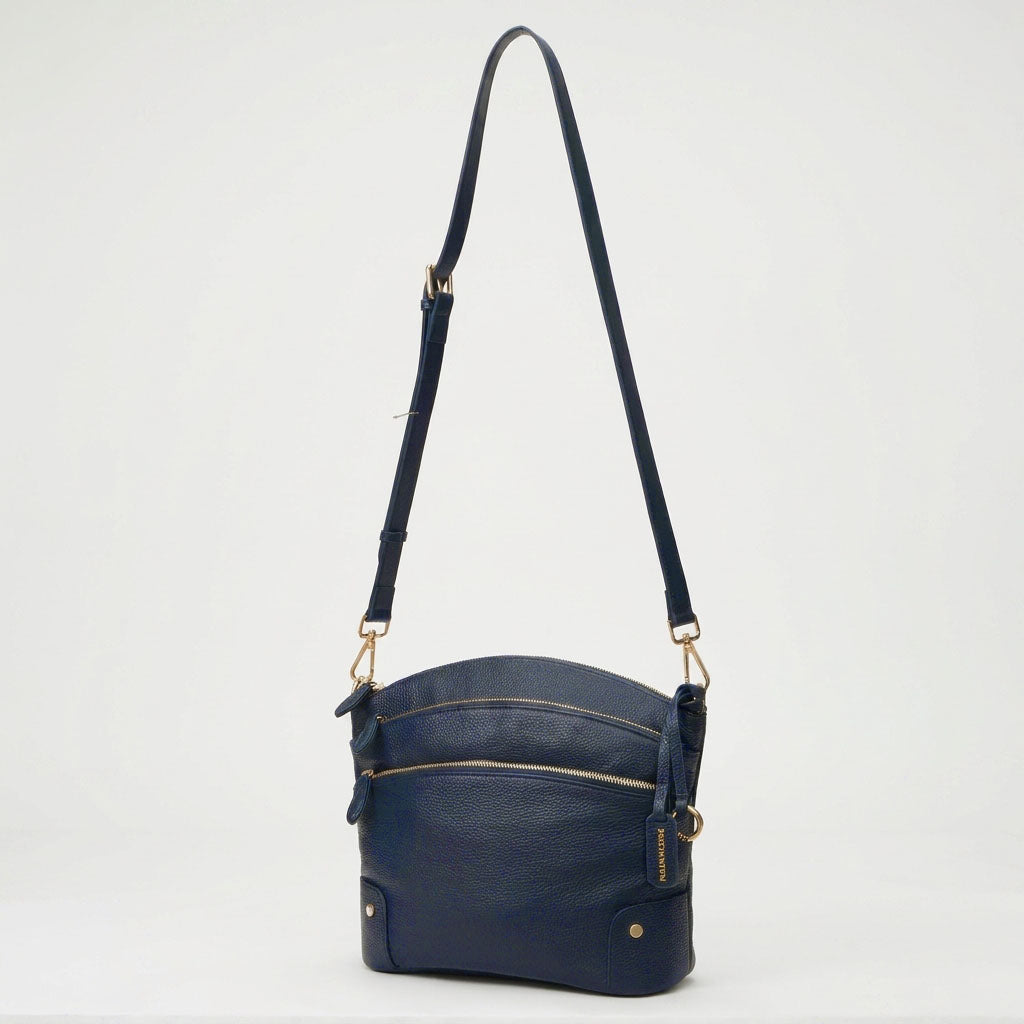 The Triple Pebbled Dome - Full Grain Leather Crossbody | Bostanten
