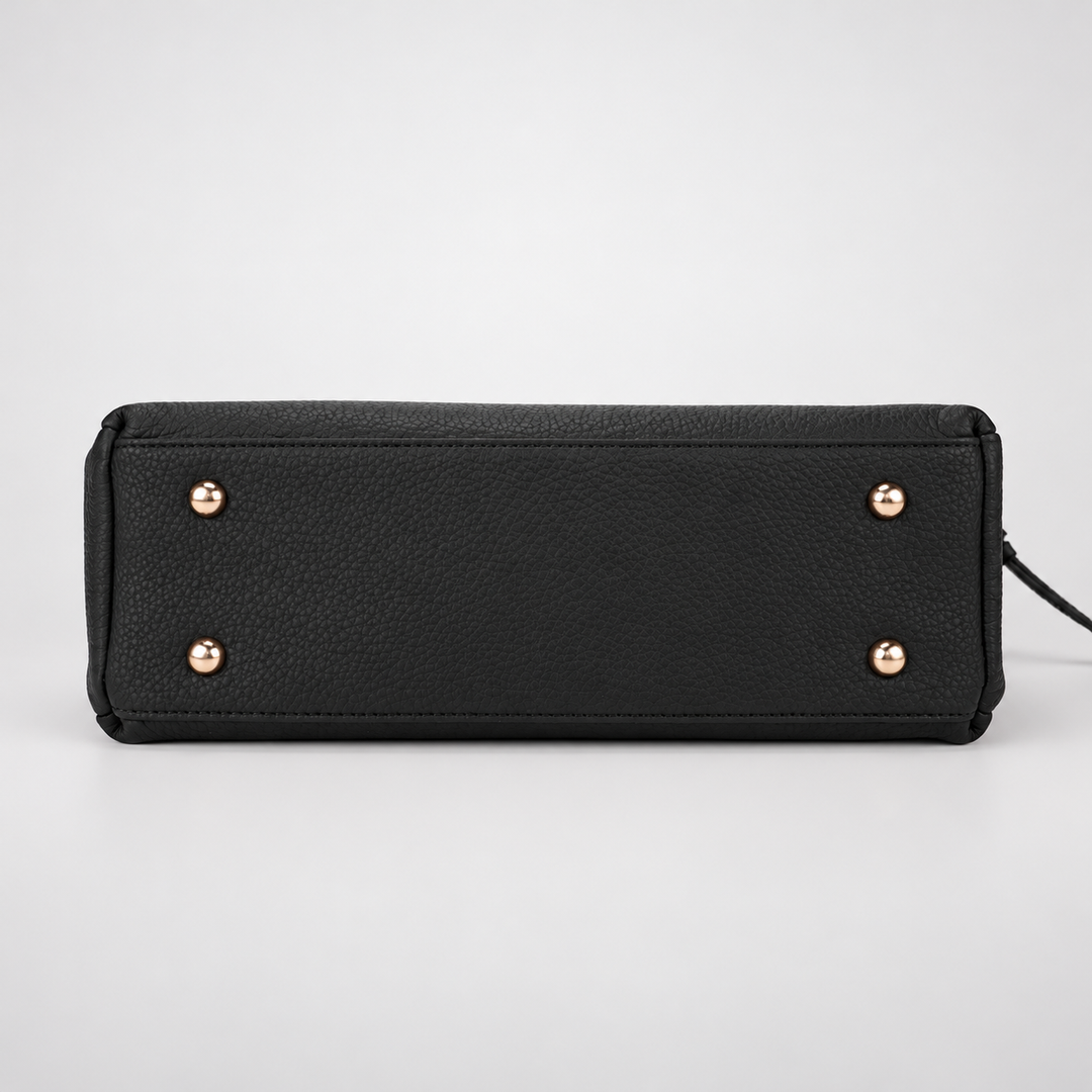 Magnetic Flap Soft Pillow Bag Handbag Crossbody - Pebbled Leather in Black - view 7