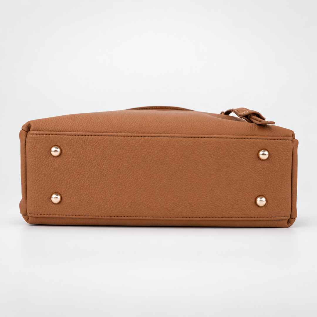 Magnetic Flap Soft Pillow Bag Handbag Crossbody - Pebbled Leather in Brown - view 7