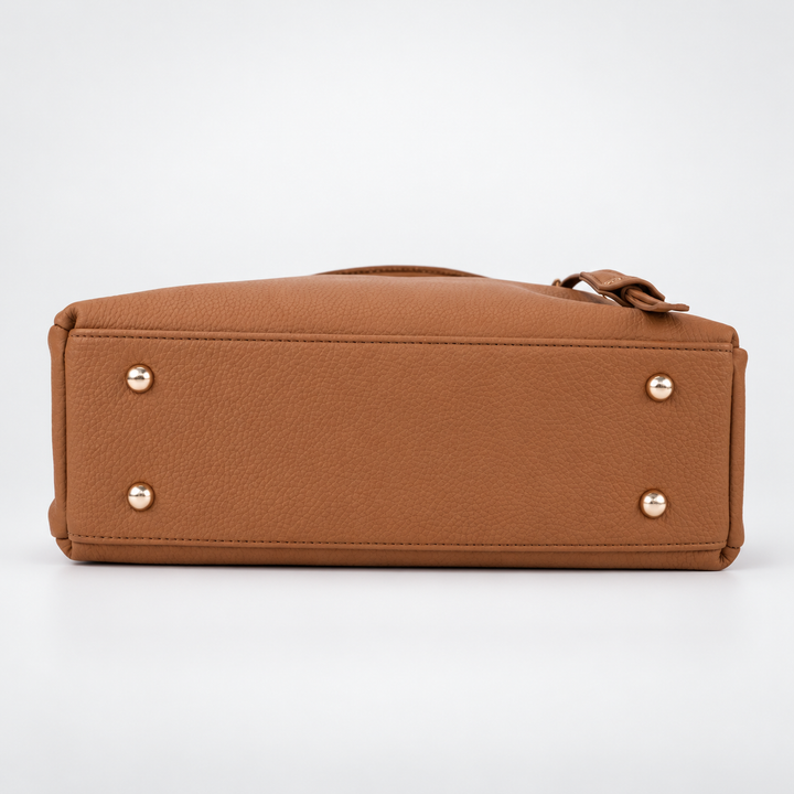 Magnetic Flap Soft Pillow Bag Handbag Crossbody - Pebbled Leather in Brown - view 7