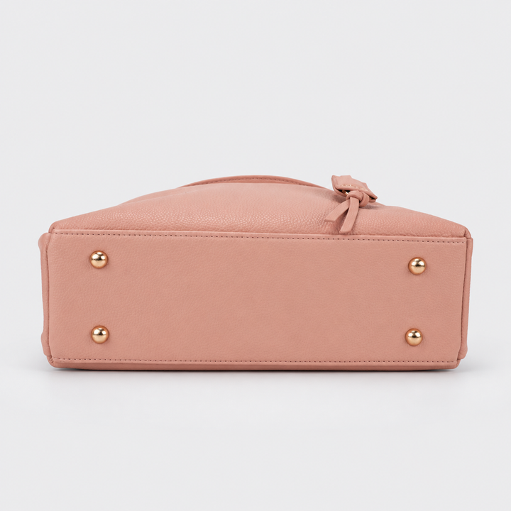 Magnetic Flap Soft Pillow Bag Handbag Crossbody - Pebbled Leather in Pink - view 7