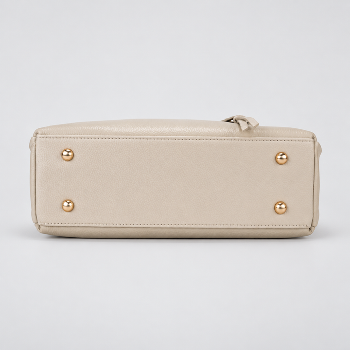 Magnetic Flap Soft Pillow Bag Handbag Crossbody - Pebbled Leather in White - view 4