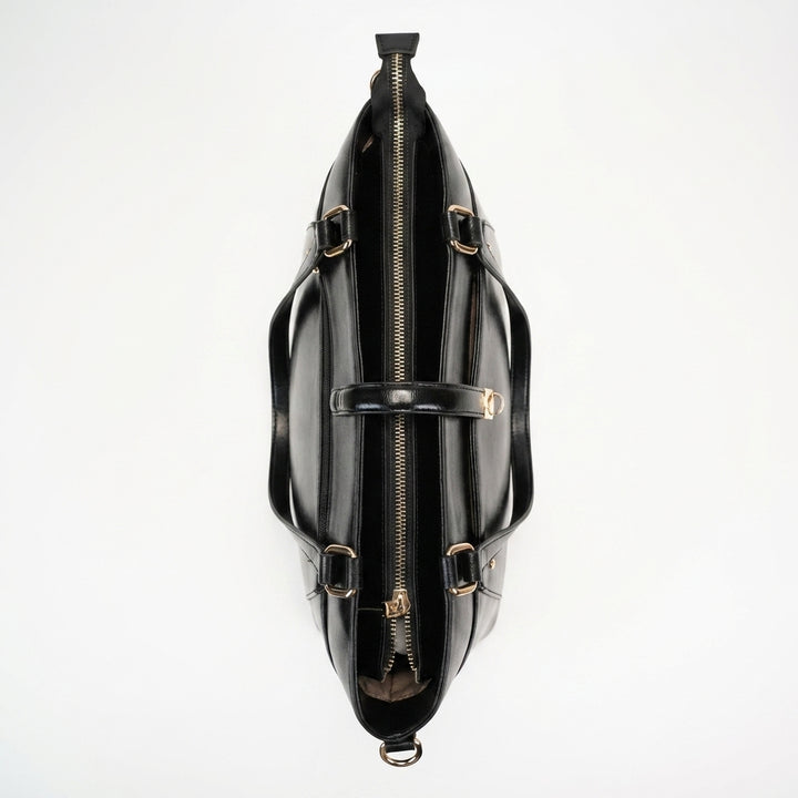 Carol Sequence Genuine Leather Tote Briefcase