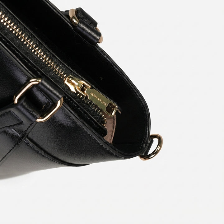 Carol Sequence Genuine Leather Tote Briefcase