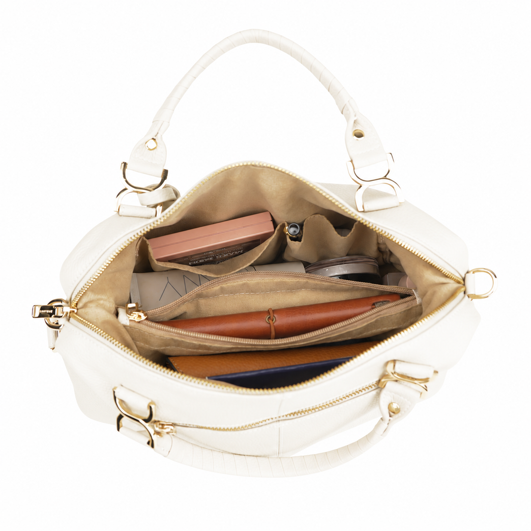 Nevin Genuine Leather Boston Handbag