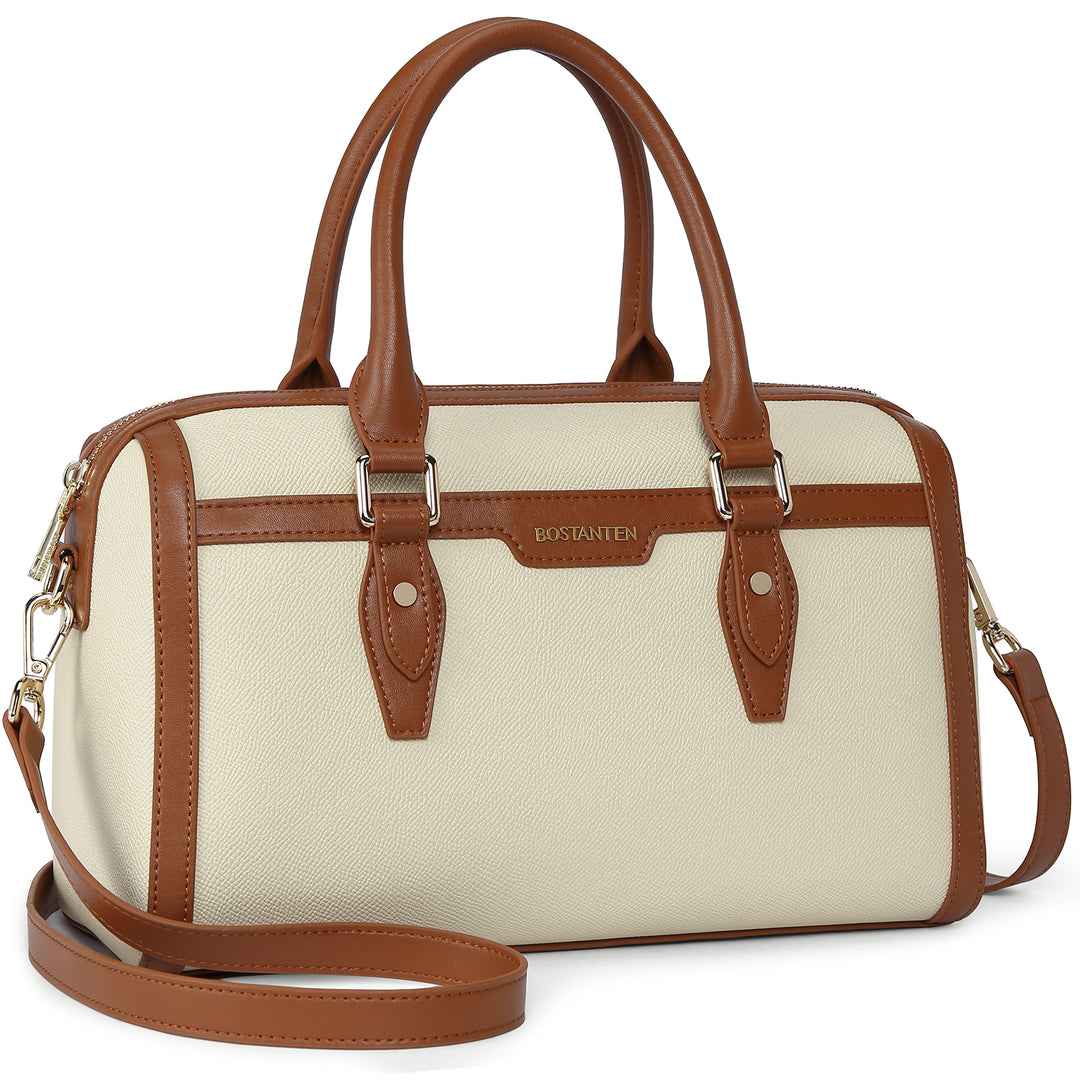 BOSTANTEN Womens Handbags Genuine Leather Designer Tote Bag Ladies Top Handle Bag Crossbody Satchel Purse - BOSTANTEN