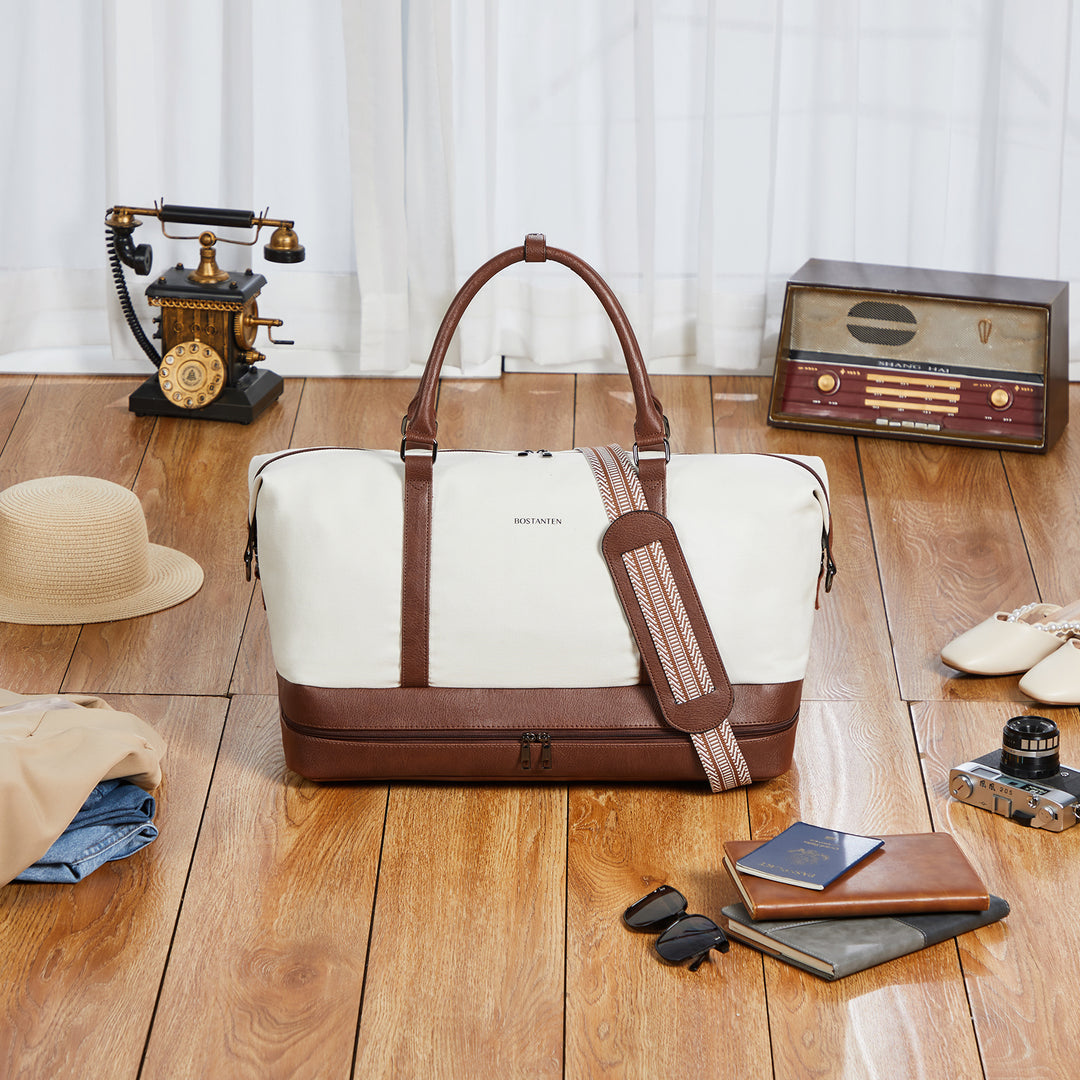 Zenobe Canvas Travel Duffel Bag Carry On Ideal for Weekend