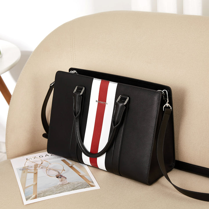 BOSTANTEN Women Satchel Handbags Leather Purses Designer Print Tote Shoulder Top Handle Bags - BOSTANTEN
