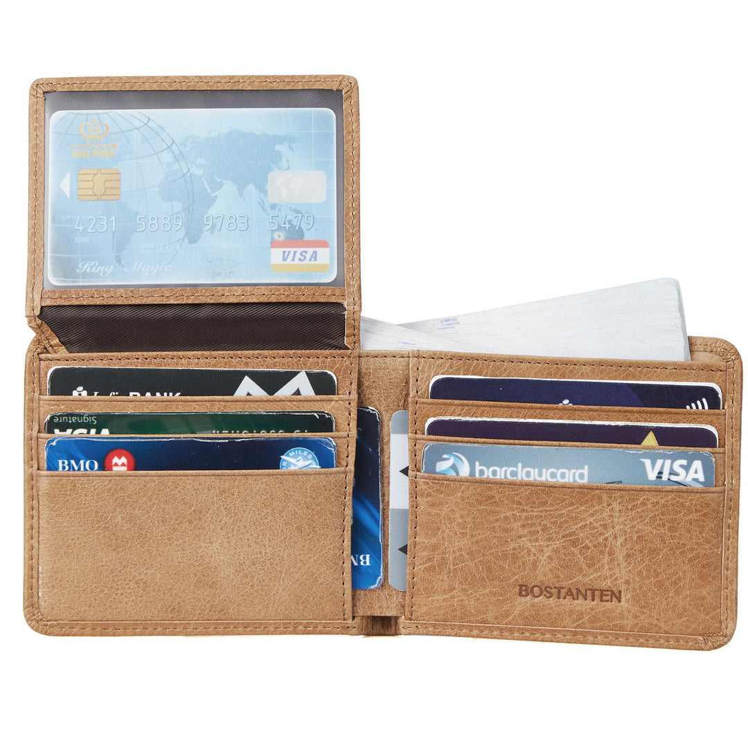 Slim Italian Leather RFID Wallet for Men - Keep Your Cards Safe and Secure