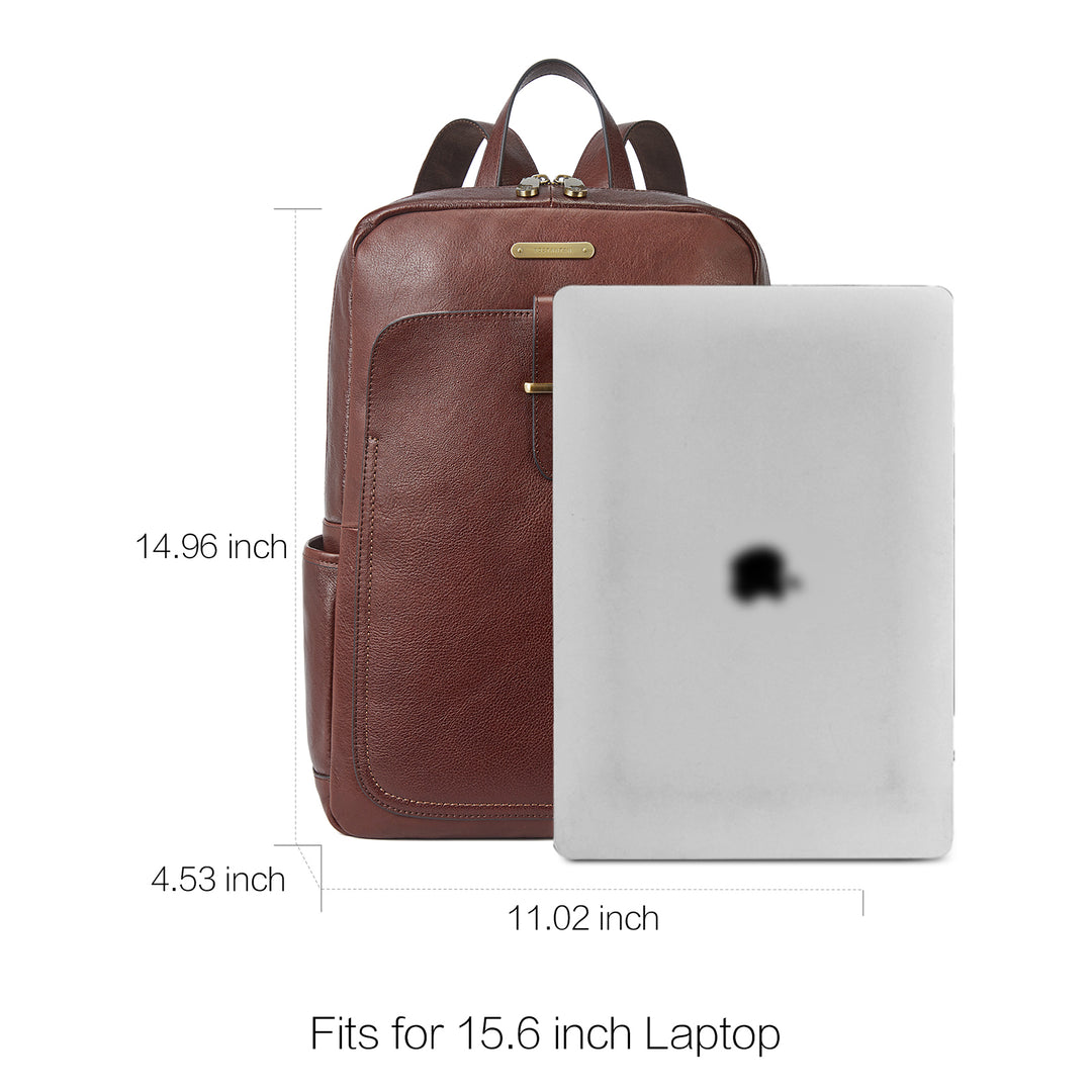 Minoru Women's Leather Business Laptop Backpack —— Full Grain - BOSTANTEN