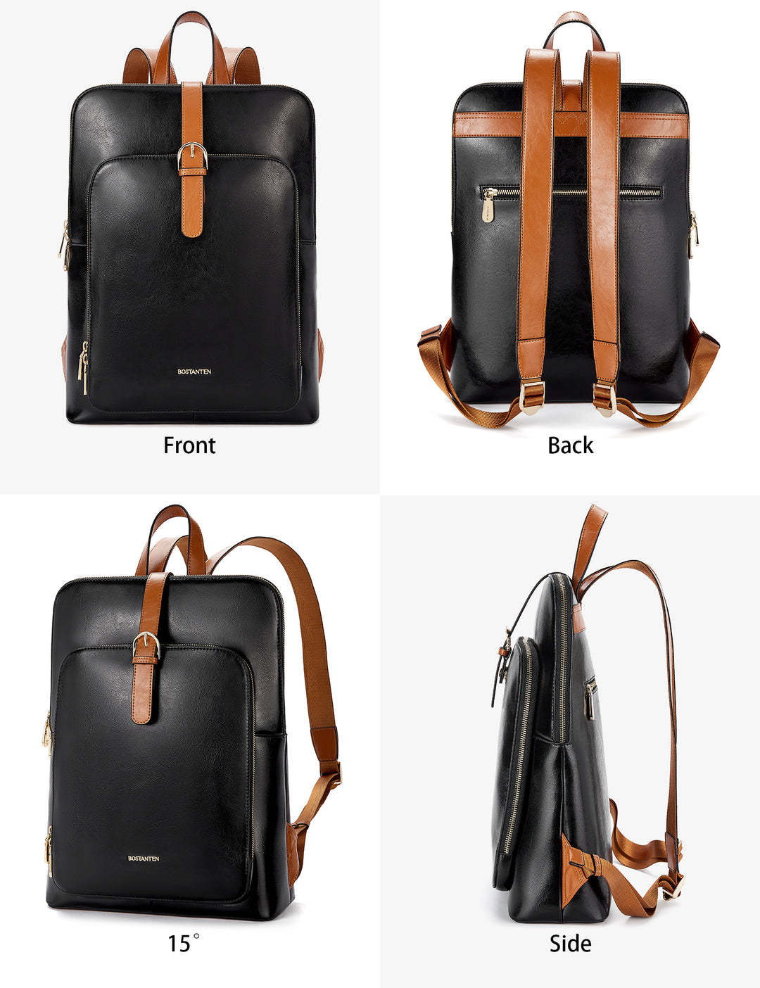 bostanten leather backpack Vrba Leather Backpacks with Laptop Compartments for Women