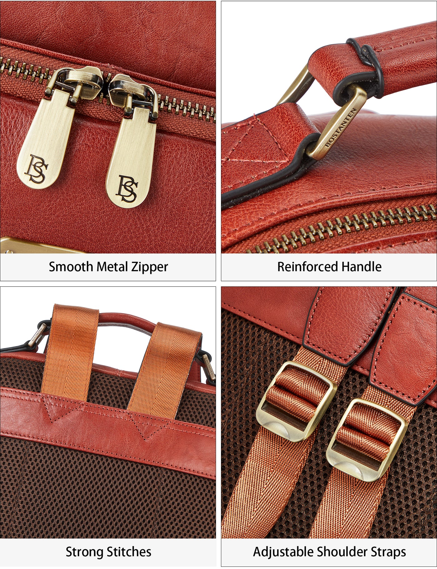 Multifunctional Designer Men's Leather Backpack -- Big and Light