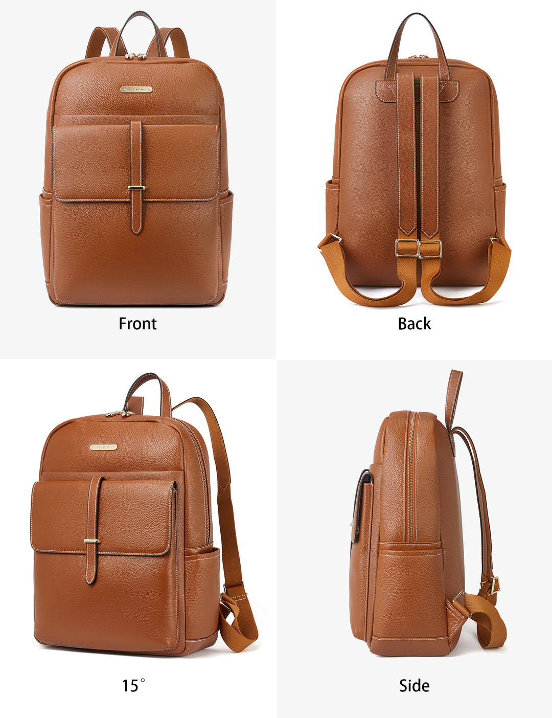 classy leather backpack Vallis Women's Professional Leather Computer Bag