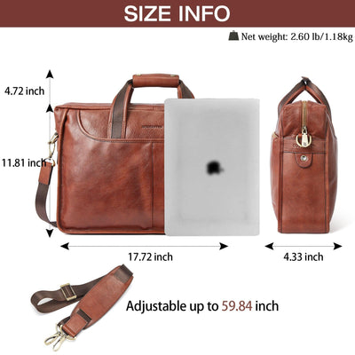 17 inch Men's Briefcase Messenger Bag — Business Lawyer - BOSTANTEN
