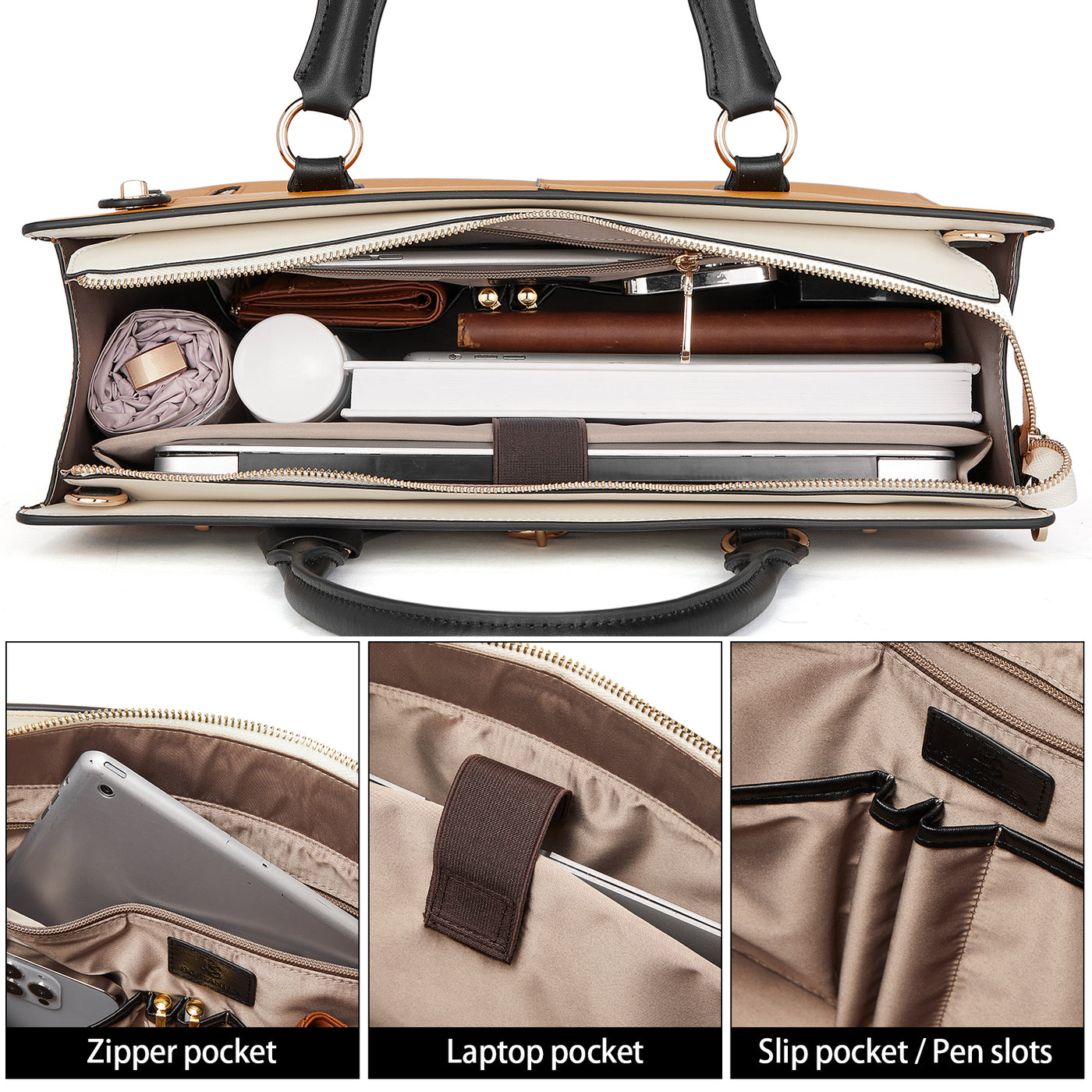 Machk Vintage Style Leather Briefcase — Fashion Everlasting