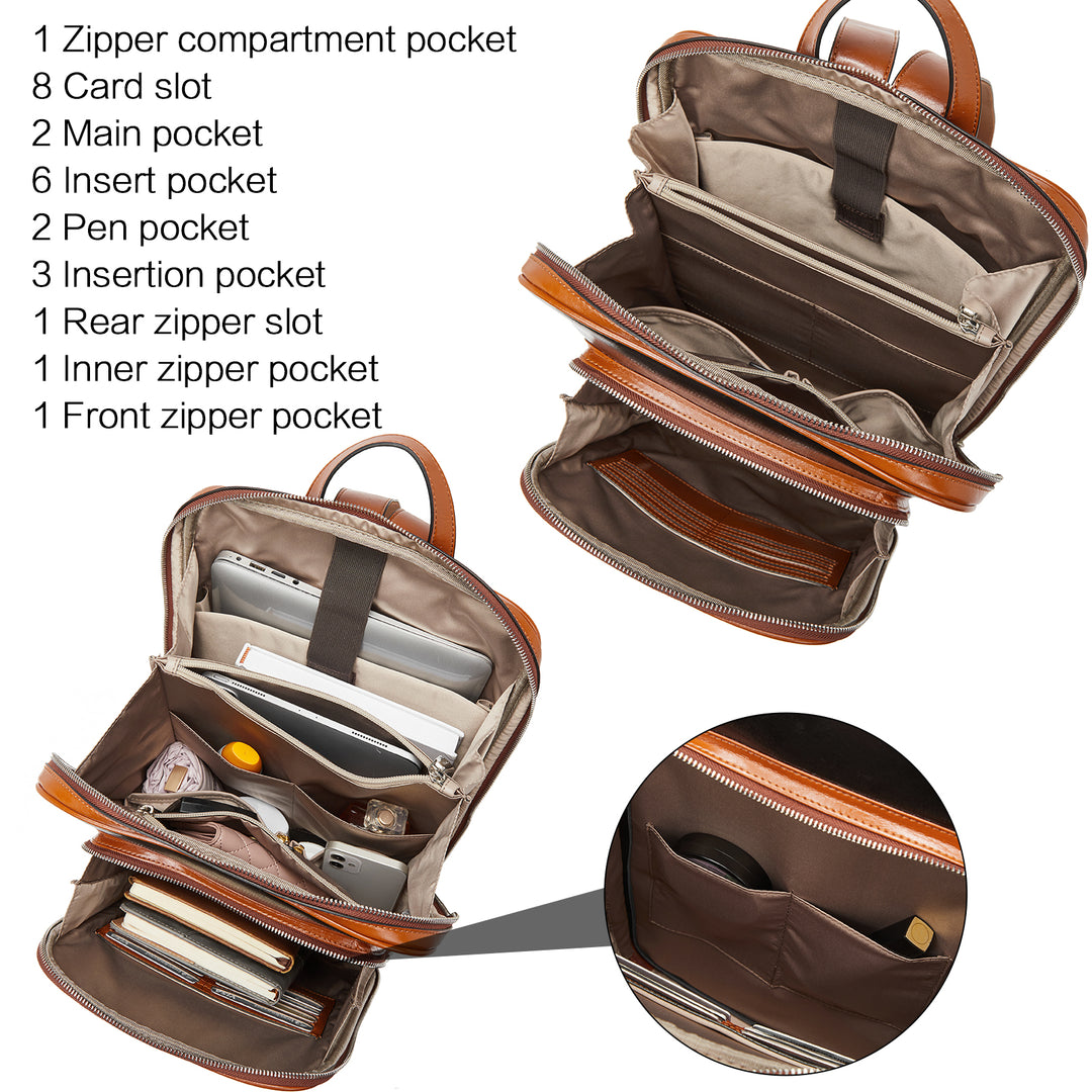 Large Genuine Leather Backpack Purse Large Genuine Leather Backpack Purse