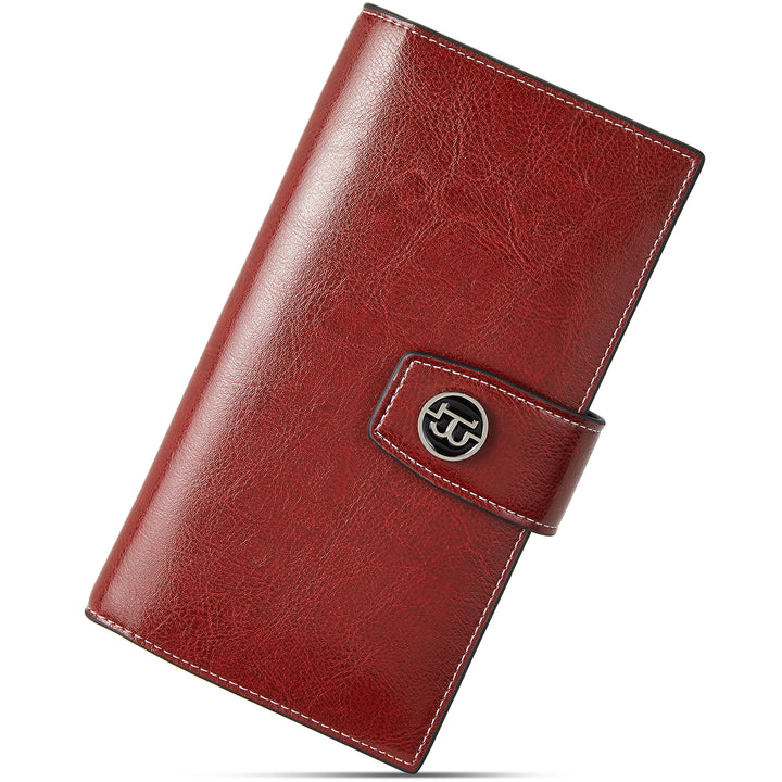 Lomy RFID Genuine Leather Wallet — Checkbook - BOSTANTEN