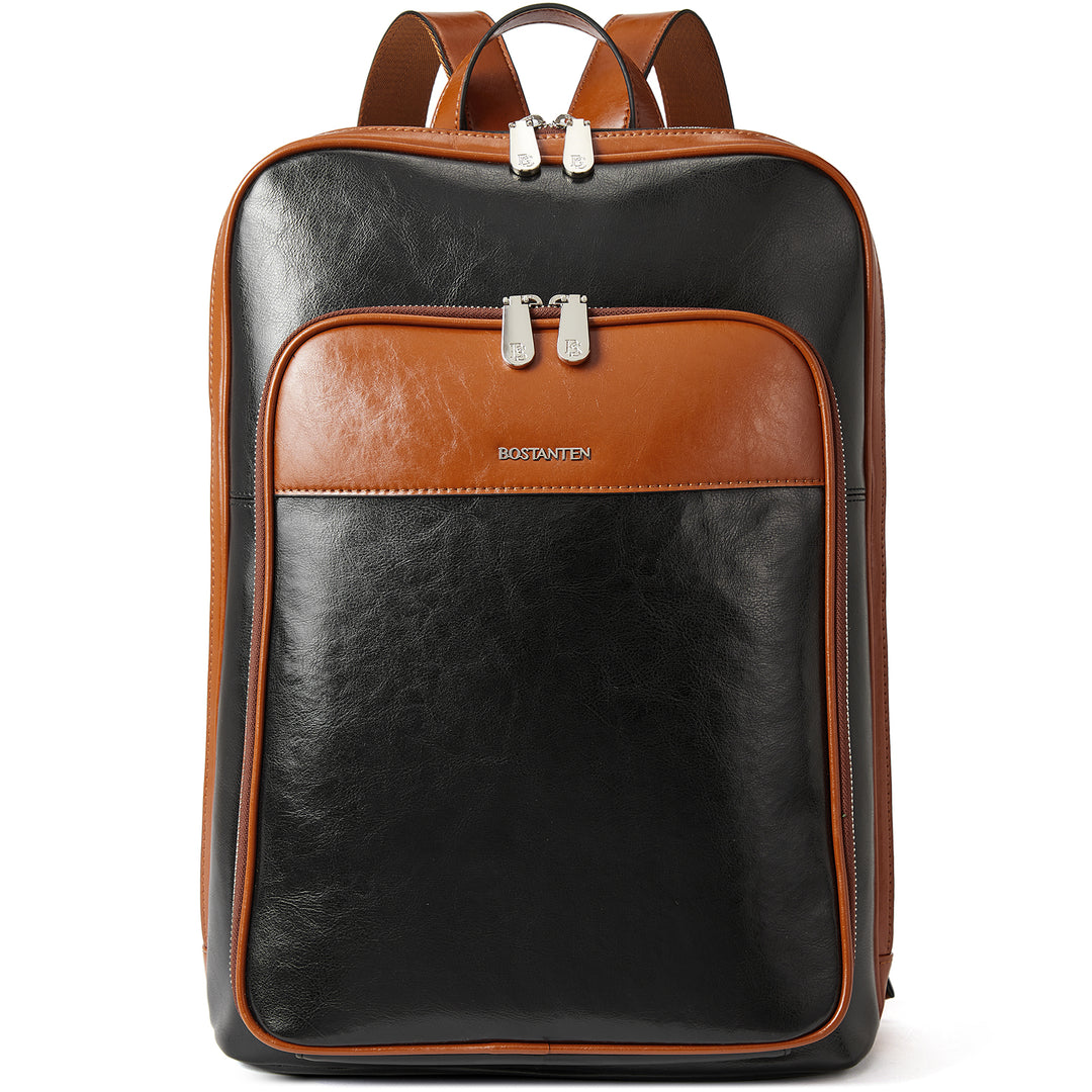 business backpack with8 leather accents Large Genuine Leather Backpack Purse