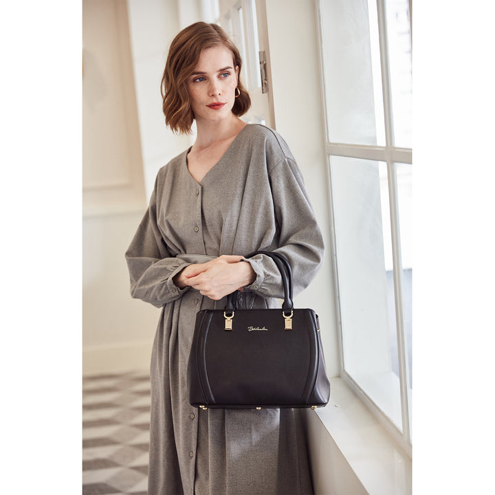 BOSTANTEN Women Leather Handbag Designer Top Handle Satchel Shoulder Bag Crossbody Purse