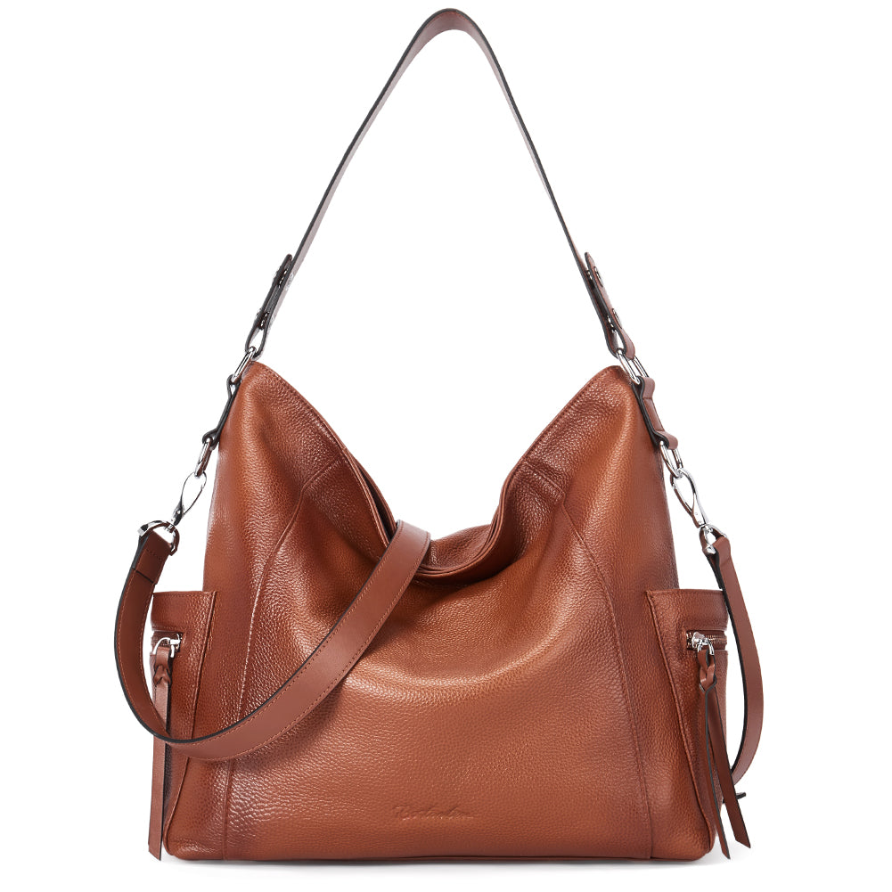 Sannovo Women's Hobo Bag - PU Leather Crossbody Satchel Purse With Adjustable Strap, Multiple Pockets