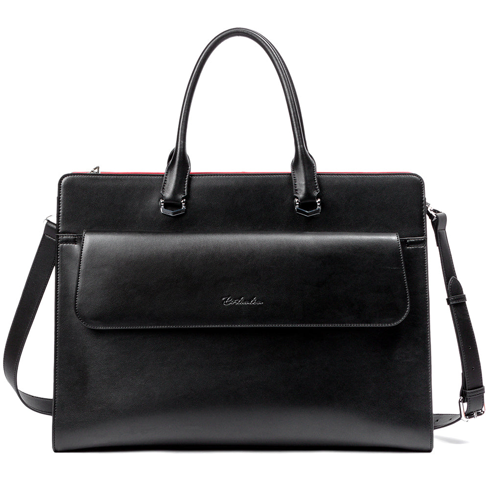 Mizuki Black Leather Briefcase Women's — Bostanten – BOSTANTEN