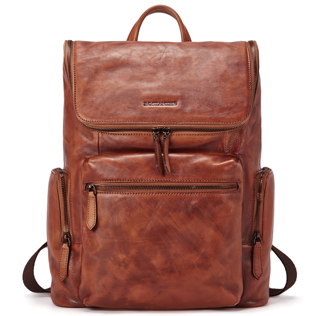 Vintage Laptop Backpack 15.6'' - Handcrafted Crazy Horse Leather BOSTANTEN Vintage Laptop Backpack 15.6'' - Handcrafted Crazy Horse Leather BOSTANTEN
