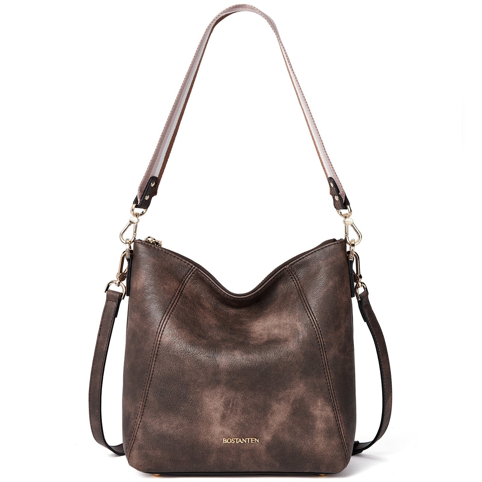 Astrid Shoulder Bag in Buffed Leather - Black – HOBO