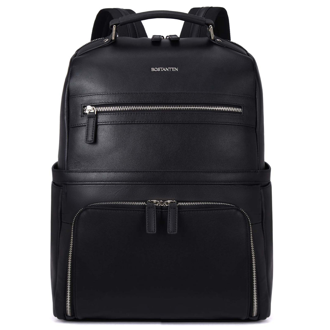 bostanten leather backpack school laptop Waterproof College Backpack with Laptop Compartment