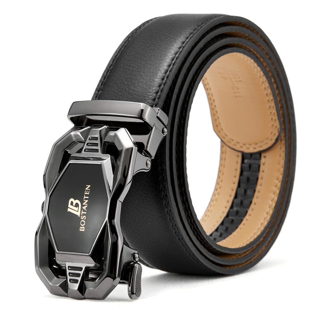 Bostanten Leather Ratchet Dress Belt Cinto Para Hombre, 005-Black with Apricot / Waist 32-38 Bostanten Leather Ratchet Dress Belt Cinto Para Hombre, 005-Black with Apricot / Waist 32-38