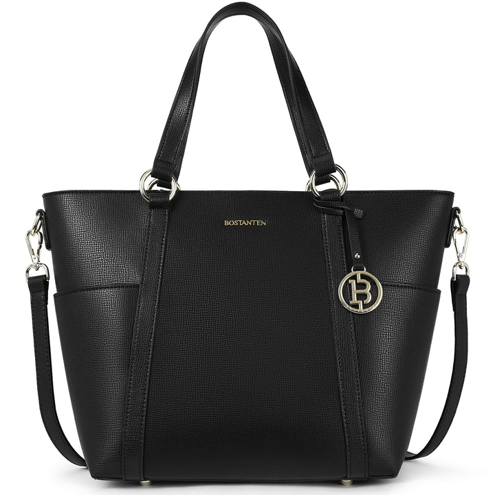 BOSTANTEN Women Leather Handbags Designer Purses Fashion Tote Shoulder Top Handle Bag for Work Daily - BOSTANTEN