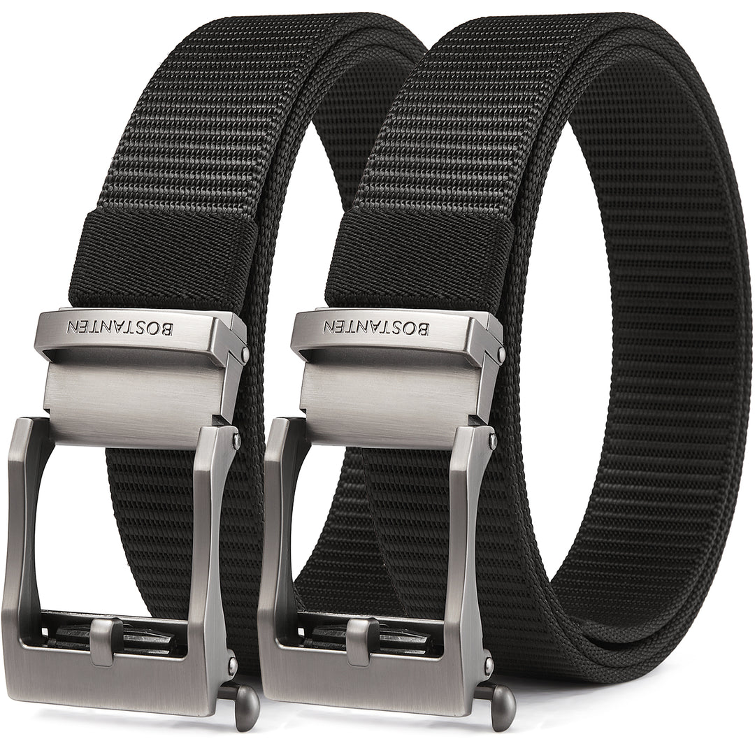 BOSTANTEN Men's Ratchet Dress Belts 2 Packs, Trim to Fit BOSTANTEN Men's Ratchet Dress Belts 2 Packs, Trim to Fit