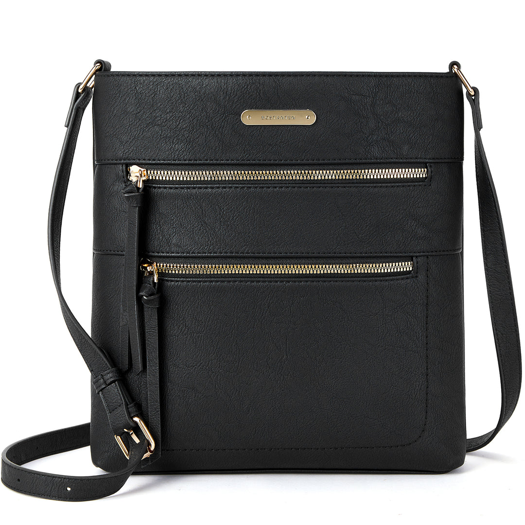 BOSTANTEN handtas dames middelgroot leer satchel crossbody tas BOSTANTEN handtas dames middelgroot leer satchel crossbody tas