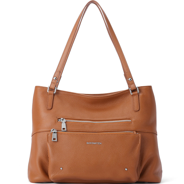 BOSTANTEN Women Handbag Leather Designer Satchel Pures Soft Hobo Bags Shoulder Top Handle Tote Work Bag - BOSTANTEN