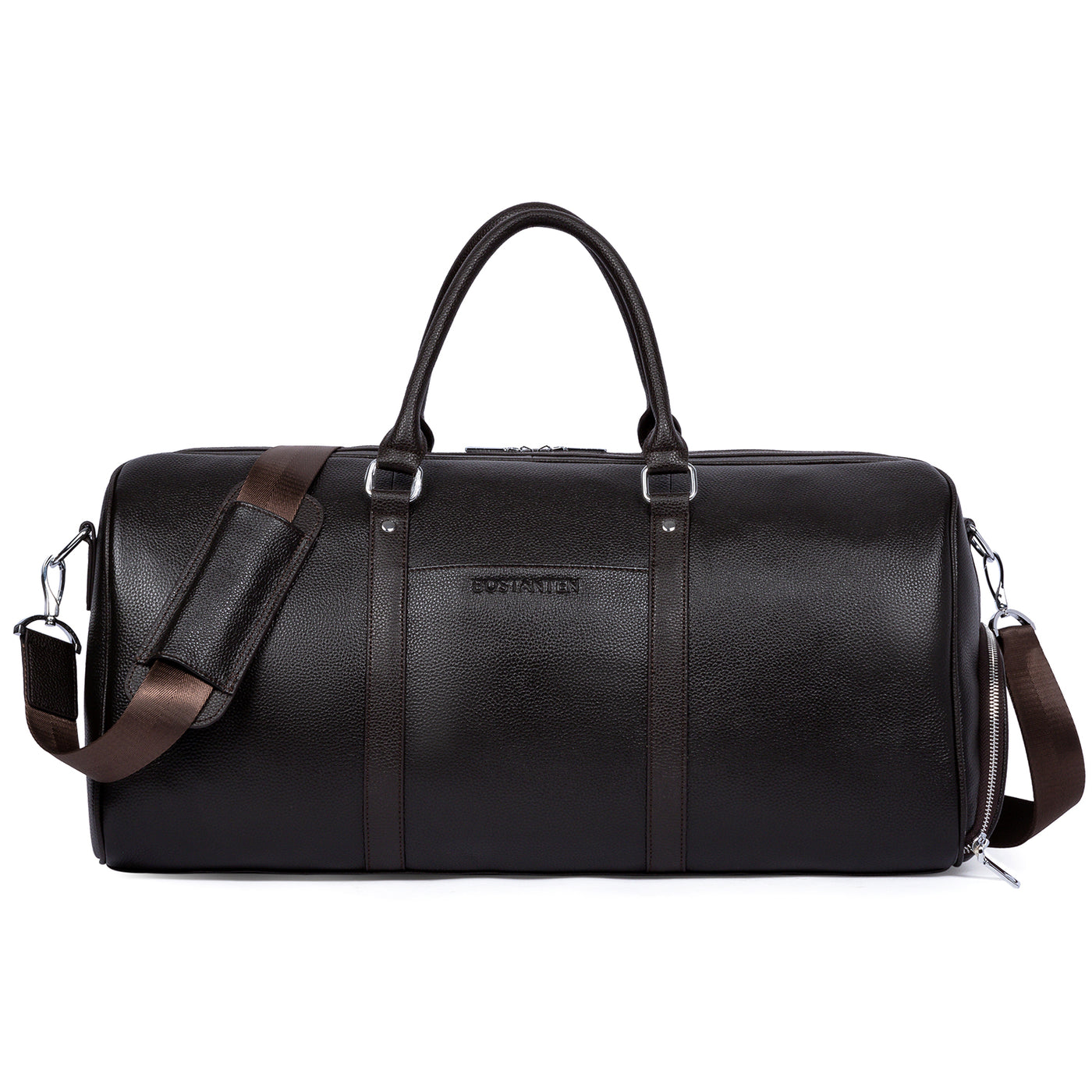 Vixen Elegant and Durable: Men's Black Leather Duffle Bag for All